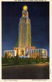 Louisiana State Capitol at Night