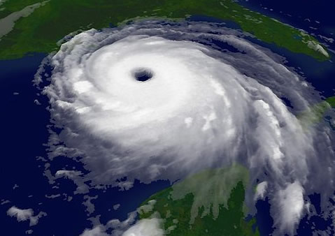 Hurricane Katrina in the Gulf of Mexico in 2005
