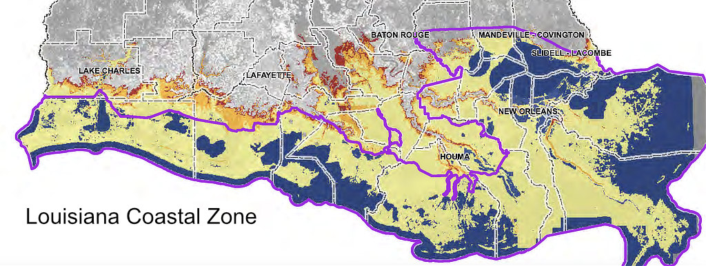 Map of the Louisiana Coastal Zone