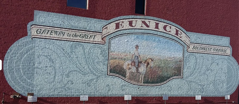 "Gateway to the Great Southwest Prairie" mural in Eunice, Louisiana