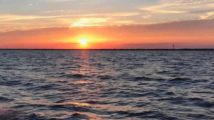 Grand Isle Louisiana sunset over the Gulf of Mexico