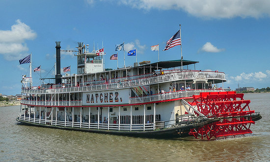 Steamboat Natchez on the Mississippi River in New Orleans