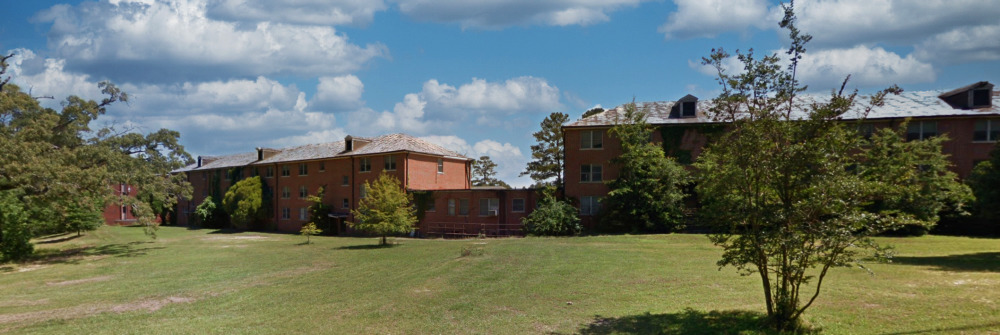View of the rear of Jenkins Hall and McFarland Hall at Louisiana Tech University in Ruston