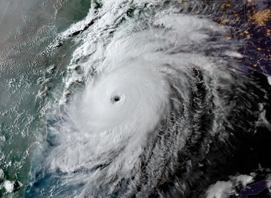 Hurricane Laura in the Gulf on August 26, 2020