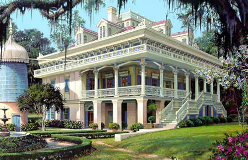 San Francisco home on the Mississippi River between Baton Rouge and New Orleans, Louisiana