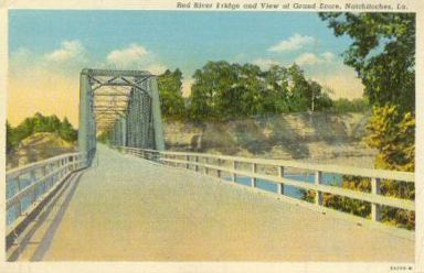 Red River Bridge and View at Grand Ecore, Louisiana