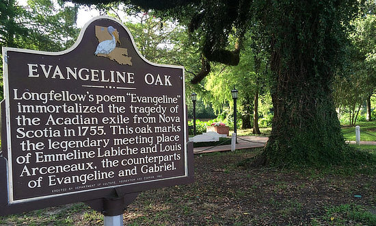 The Evangeline Oak in St. Martinville, Louisiana