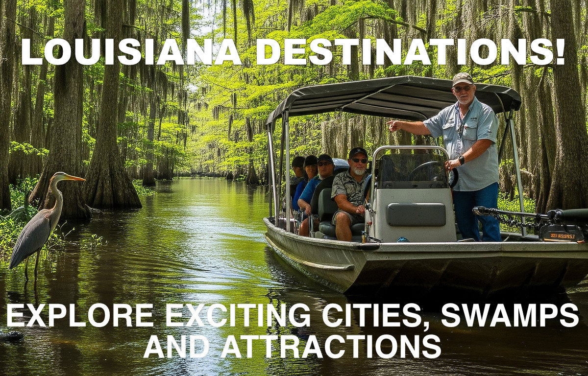 Louisiana Destinations ... Explore exciting cities, swamps and attractions!